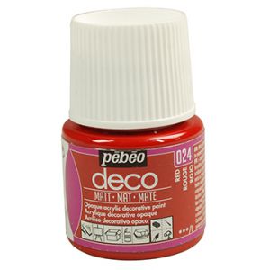 Farba Pebeo Deco Matowa 45ml, Czerwona/24 Red